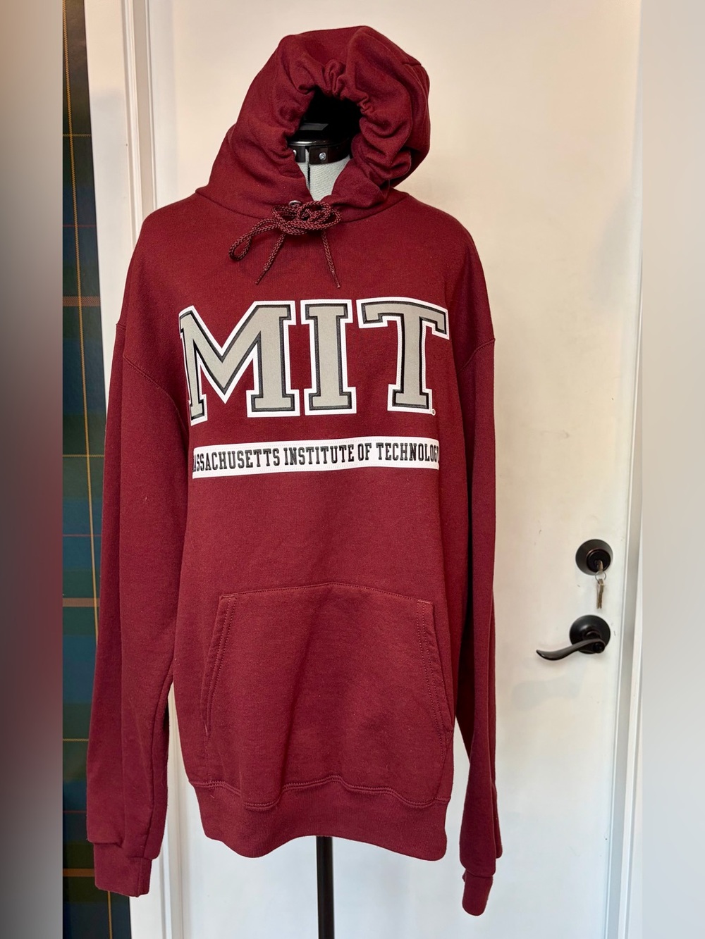 Champion MIT Maroon Pullover Hooded Sweatshirt, Men’s L, EUC - Picture 2 of 6